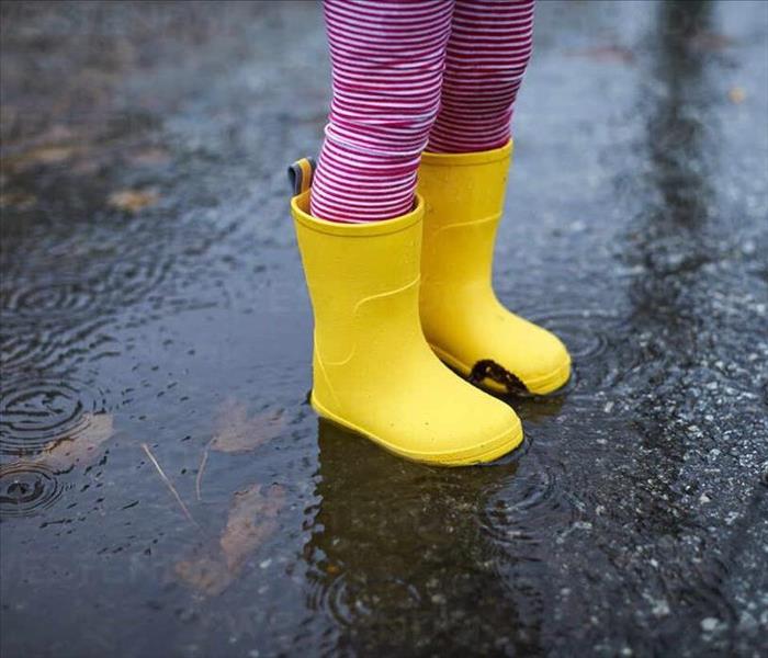rainboots in puddle